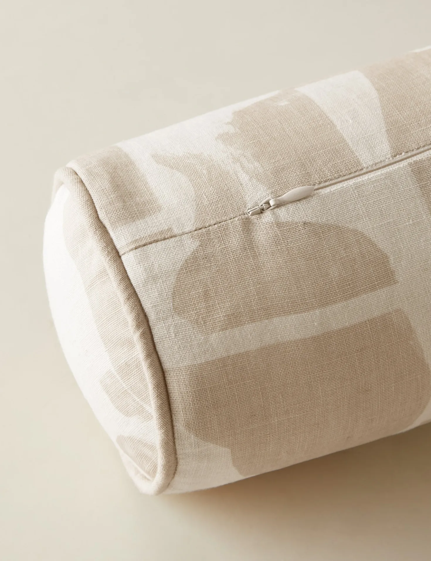 Organic Shapes Linen Bolster Pillow by Sarah Sherman Samuel