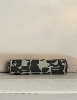Organic Shapes Linen Bolster Pillow by Sarah Sherman Samuel