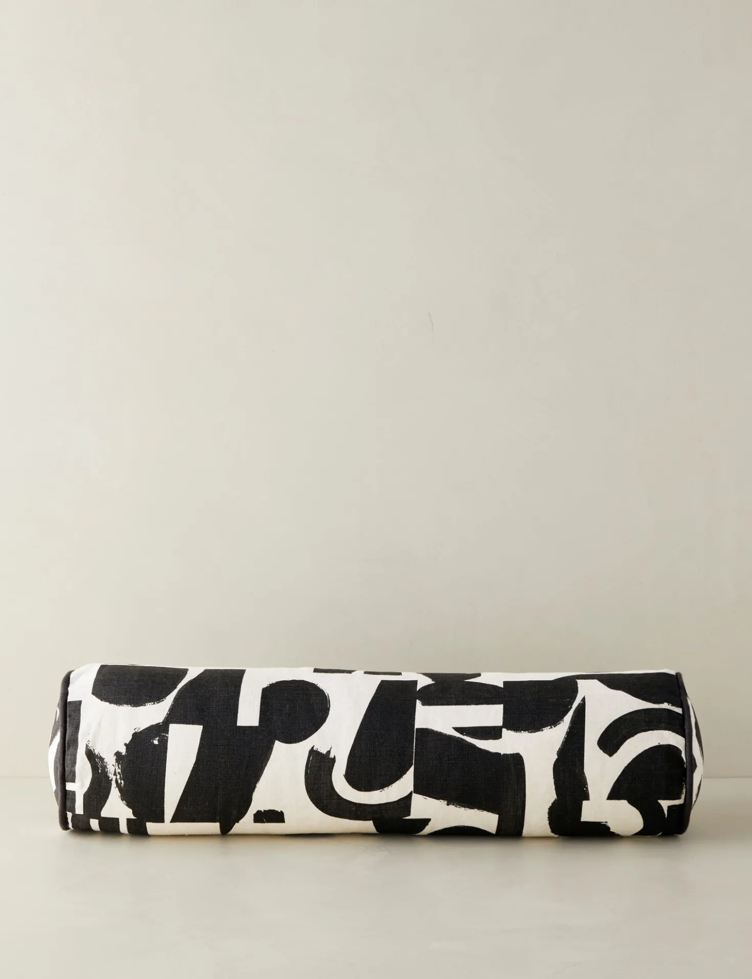 Organic Shapes Linen Bolster Pillow by Sarah Sherman Samuel