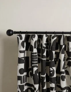 Organic Shapes Linen Curtain Panel by Sarah Sherman Samuel