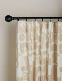 Organic Shapes Linen Curtain Panel by Sarah Sherman Samuel