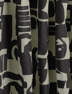 Organic Shapes Linen Curtain Panel by Sarah Sherman Samuel