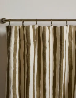 Painterly Stripe Linen Curtain Panel by Sarah Sherman Samuel