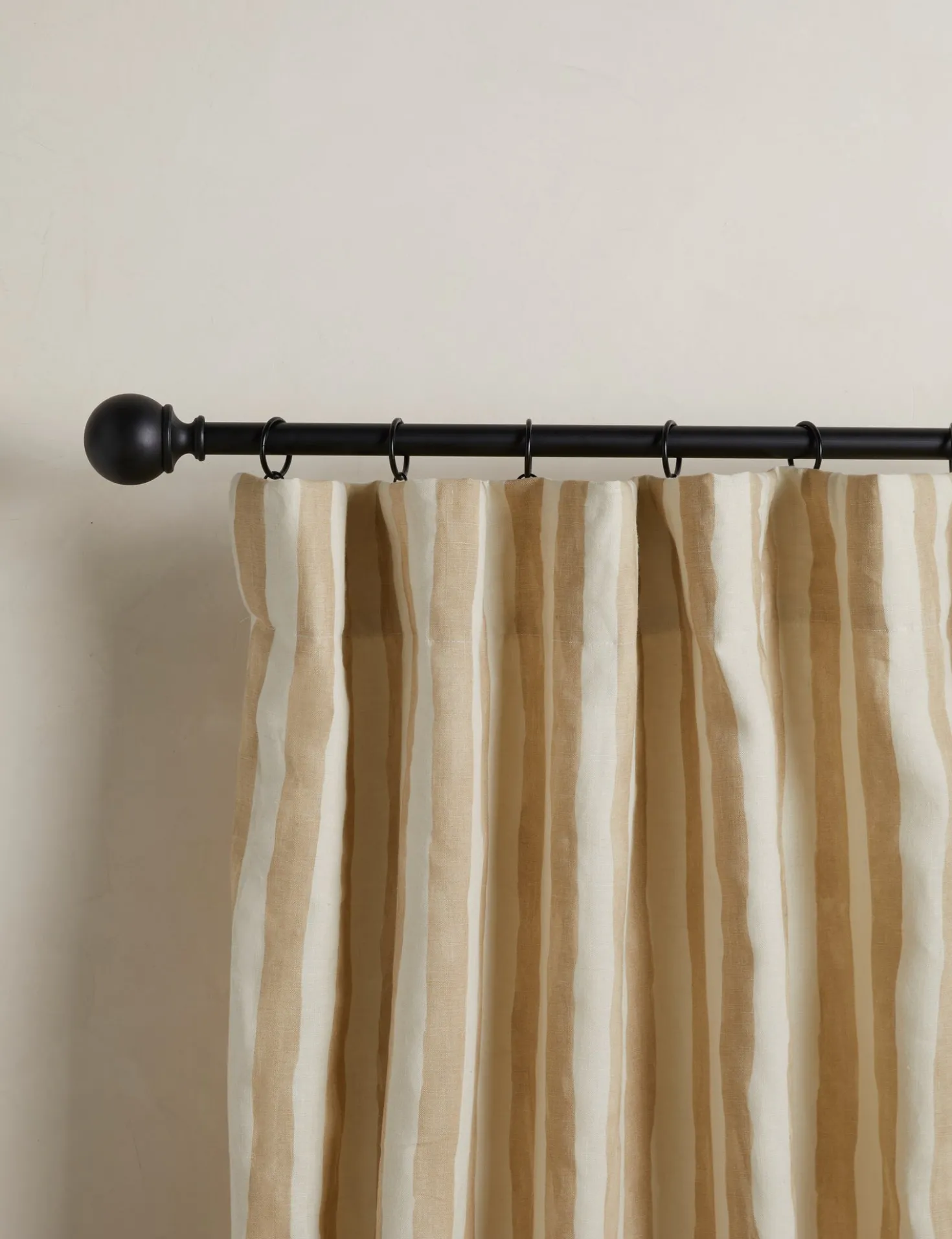 Painterly Stripe Linen Curtain Panel by Sarah Sherman Samuel