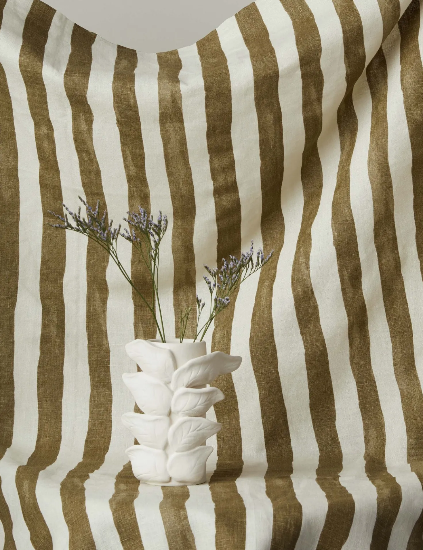 Painterly Stripe Linen Fabric by Sarah Sherman Samuel