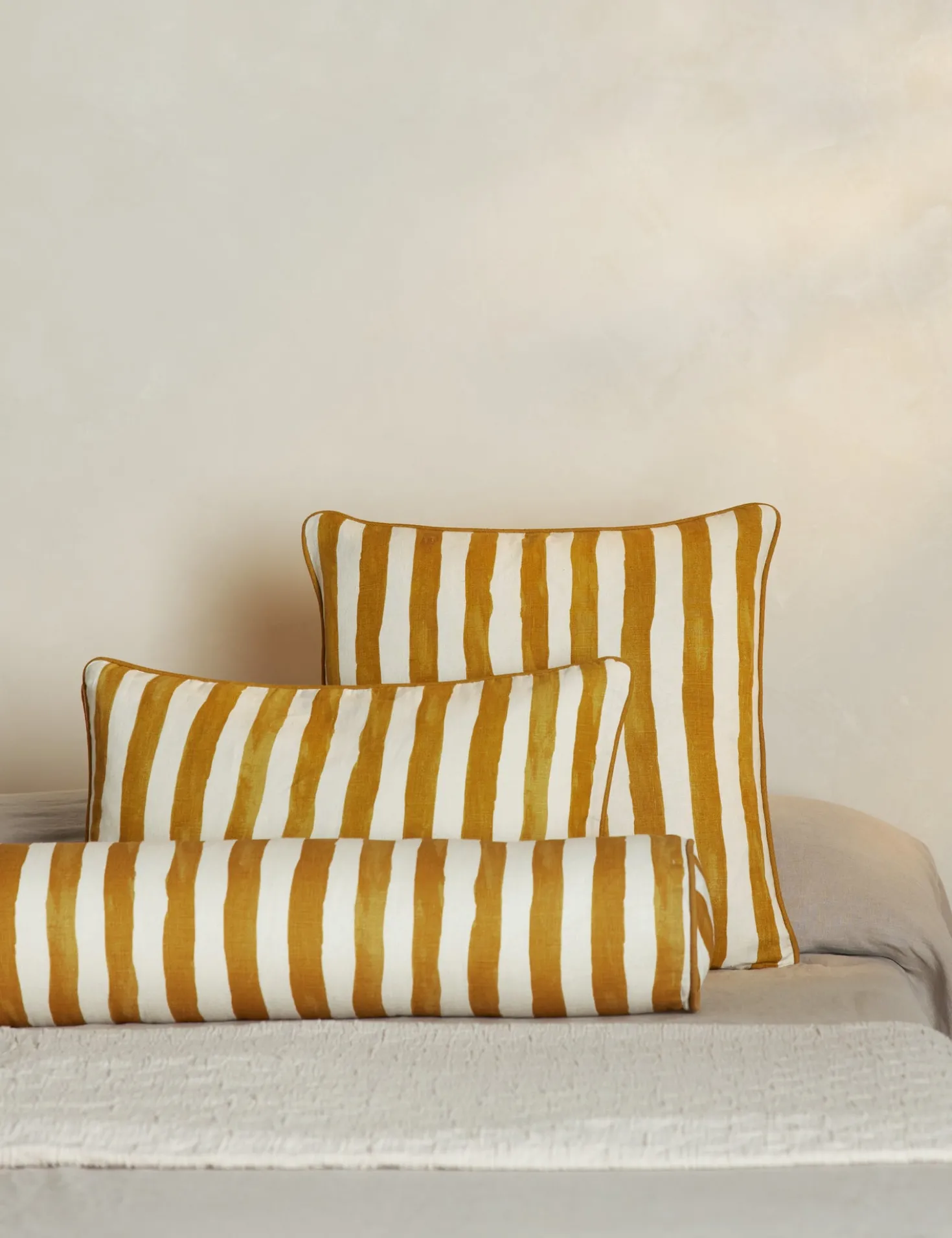 Painterly Stripe Linen Fabric by Sarah Sherman Samuel
