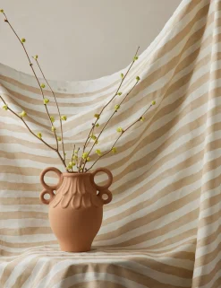 Painterly Stripe Linen Fabric by Sarah Sherman Samuel