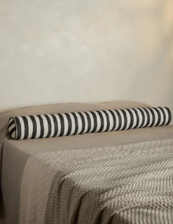 Painterly Stripe Linen Long Bolster Pillow by Sarah Sherman Samuel