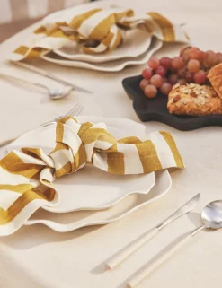 Painterly Stripe Linen Napkins (Set of 4) by Sarah Sherman Samuel