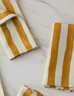 Painterly Stripe Linen Napkins (Set of 4) by Sarah Sherman Samuel