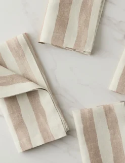 Painterly Stripe Linen Napkins (Set of 4) by Sarah Sherman Samuel