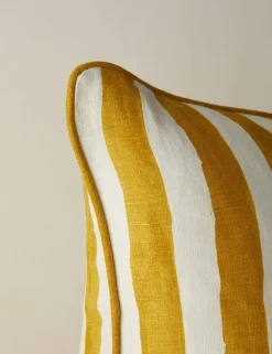 Painterly Stripe Linen Pillow by Sarah Sherman Samuel