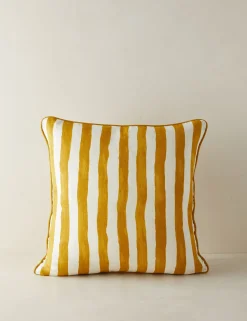 Painterly Stripe Linen Pillow by Sarah Sherman Samuel