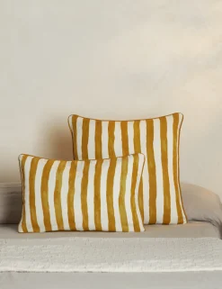 Painterly Stripe Linen Pillow by Sarah Sherman Samuel