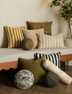Painterly Stripe Linen Pillow by Sarah Sherman Samuel