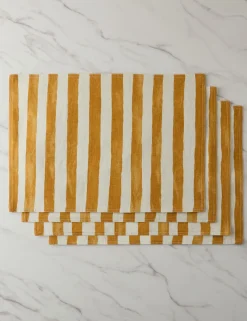Painterly Stripe Linen Placemats (Set of 4) by Sarah Sherman Samuel