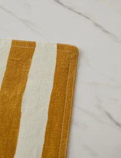 Painterly Stripe Linen Placemats (Set of 4) by Sarah Sherman Samuel
