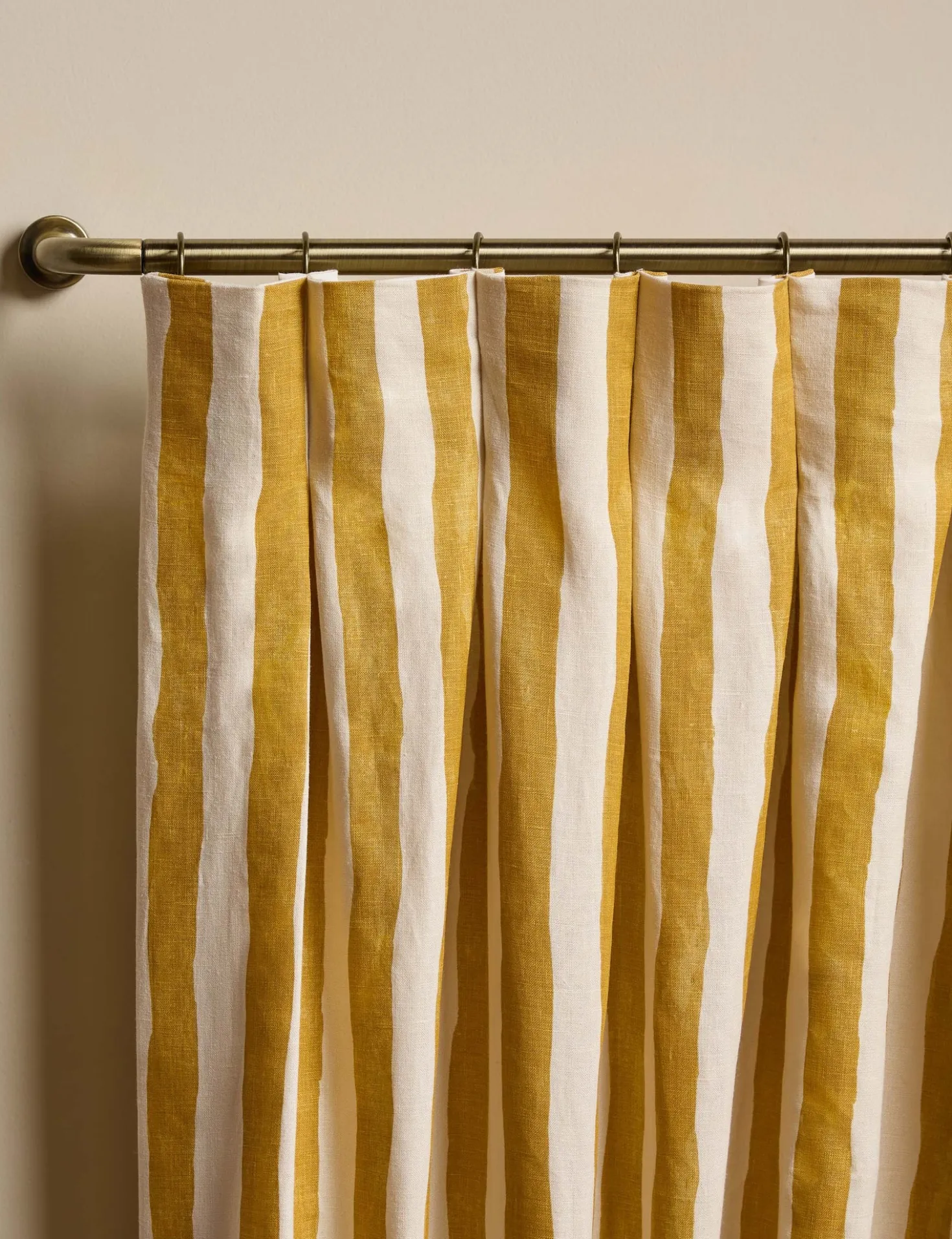 Painterly Stripe Pleated Curtain Panel by Sarah Sherman Samuel