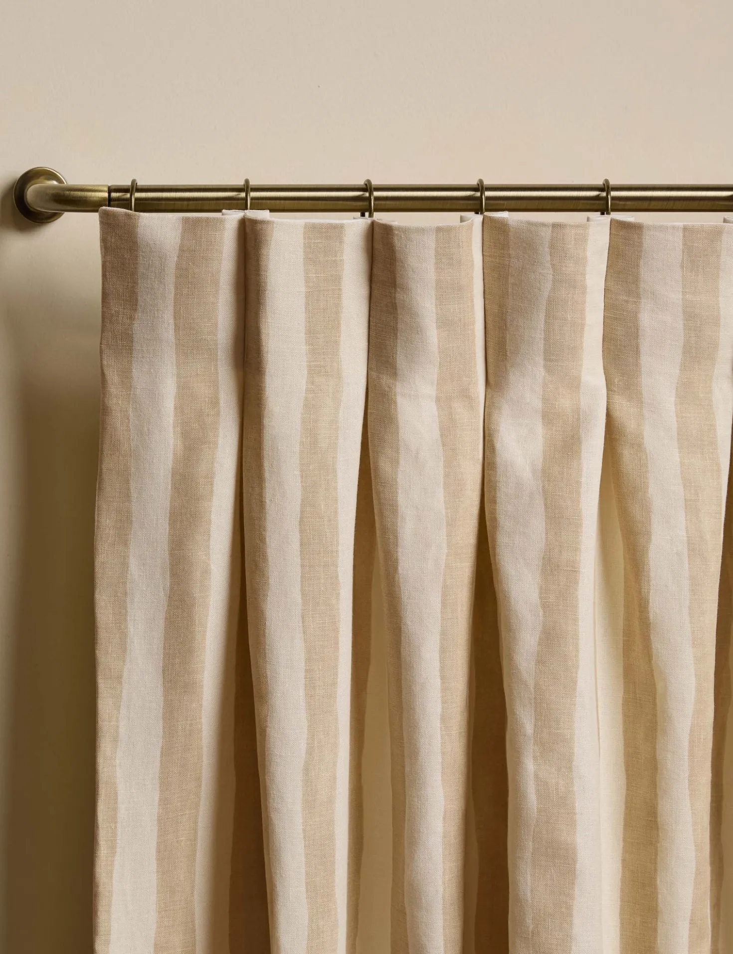 Painterly Stripe Pleated Curtain Panel by Sarah Sherman Samuel