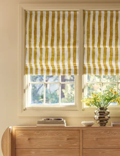Painterly Stripe Roman Shade by Sarah Sherman Samuel