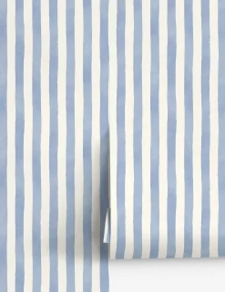 Painterly Stripe Wallpaper by Sarah Sherman Samuel