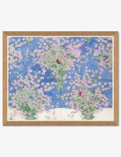 Papillons Et Margeurites Print by Paule Marrot