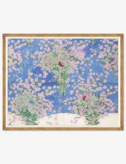Papillons Et Margeurites Print by Paule Marrot