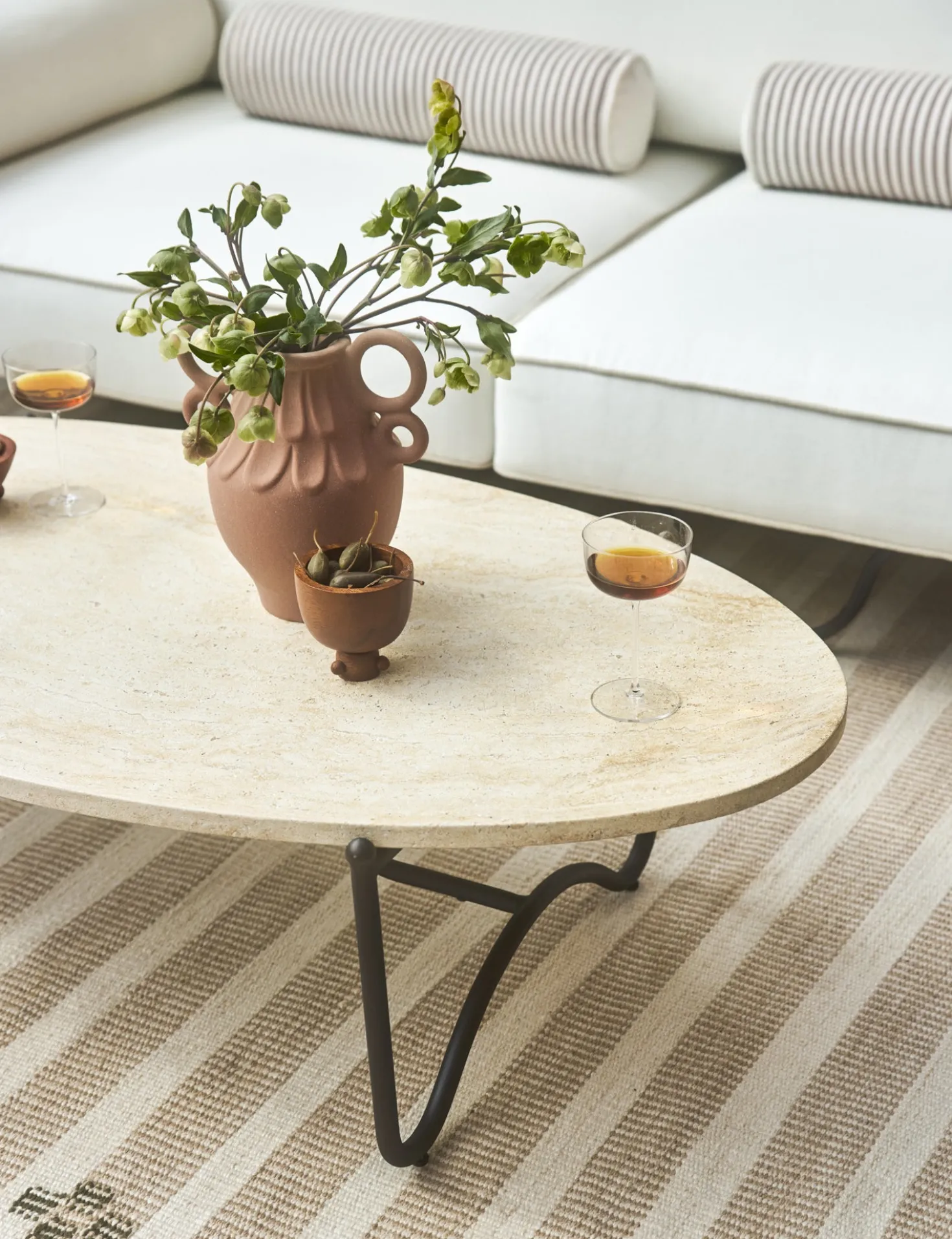 Peggy Outdoor Oval Coffee Table by Sarah Sherman Samuel
