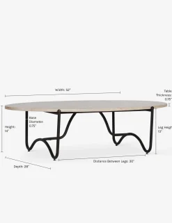 Peggy Outdoor Oval Coffee Table by Sarah Sherman Samuel
