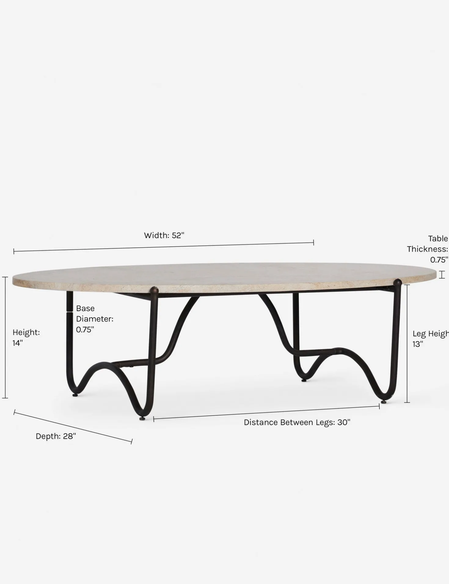 Peggy Outdoor Oval Coffee Table by Sarah Sherman Samuel