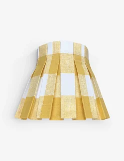 Plaid Classic Box Pleat Lampshade by Cielle Home