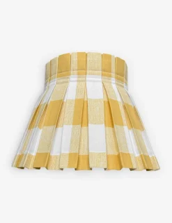 Plaid Classic Box Pleat Lampshade by Cielle Home