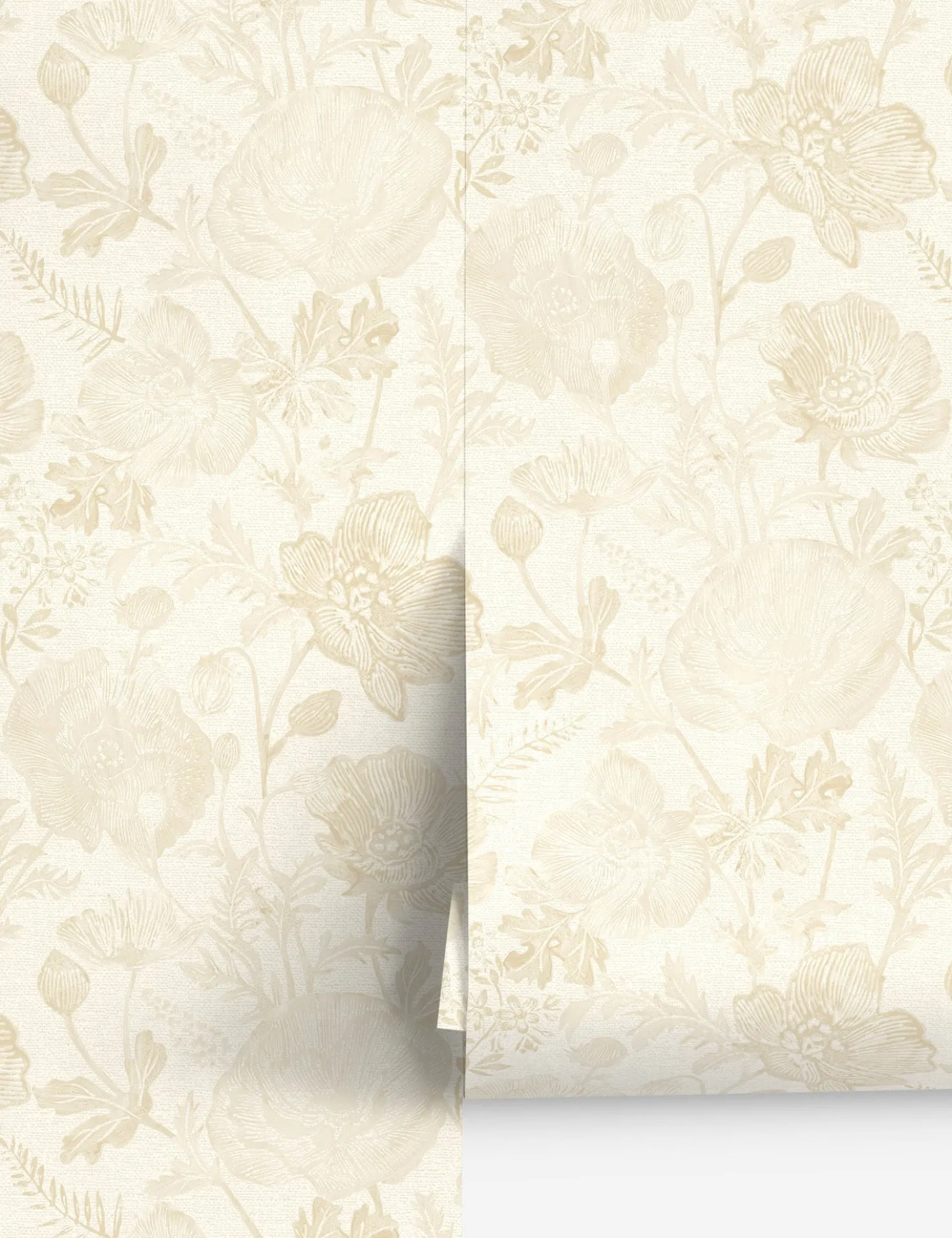 Poppies Textured Peel + Stick Wallpaper by Pure Salt