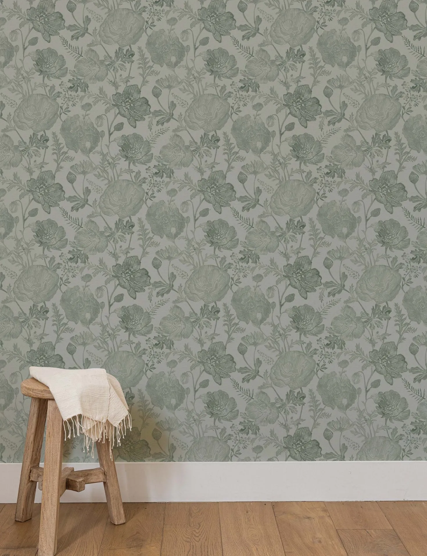 Poppies Textured Peel + Stick Wallpaper by Pure Salt