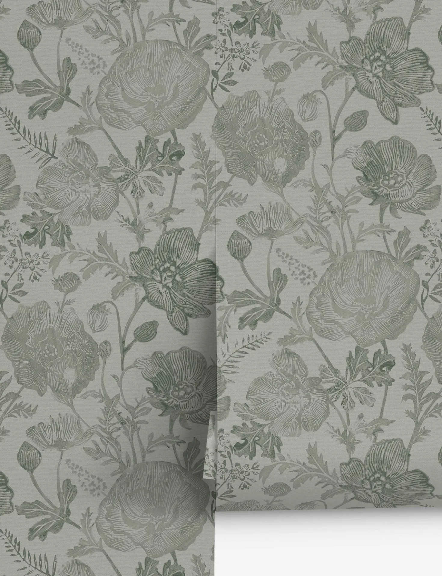 Poppies Textured Peel + Stick Wallpaper by Pure Salt