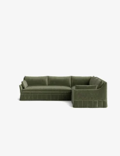 Portola Luxe Depth Pleated Corner Sectional Sofa