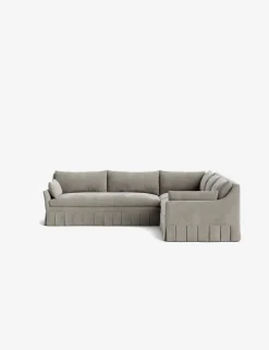 Portola Luxe Depth Pleated Corner Sectional Sofa