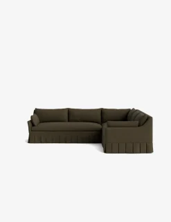 Portola Luxe Depth Pleated Corner Sectional Sofa