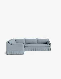 Portola Luxe Depth Pleated Corner Sectional Sofa