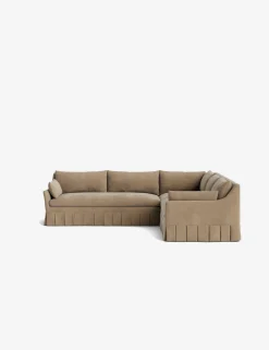 Portola Luxe Depth Pleated Corner Sectional Sofa