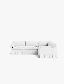 Portola Luxe Depth Pleated Corner Sectional Sofa