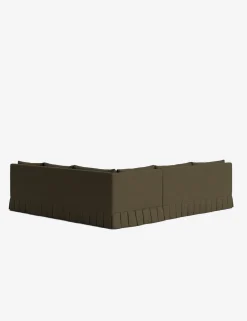 Portola Luxe Depth Pleated Corner Sectional Sofa