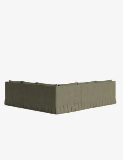 Portola Luxe Depth Pleated Corner Sectional Sofa