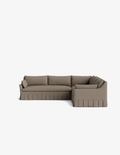 Portola Luxe Depth Pleated Corner Sectional Sofa