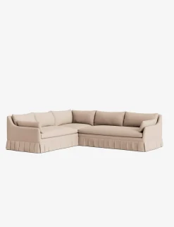 Portola Luxe Depth Pleated Corner Sectional Sofa