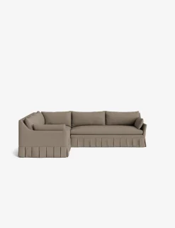 Portola Luxe Depth Pleated Corner Sectional Sofa