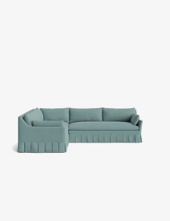 Portola Luxe Depth Pleated Corner Sectional Sofa