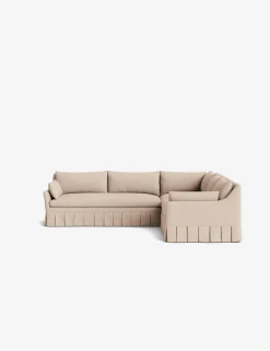 Portola Luxe Depth Pleated Corner Sectional Sofa