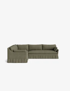 Portola Luxe Depth Pleated Corner Sectional Sofa