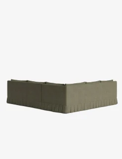 Portola Luxe Depth Pleated Corner Sectional Sofa